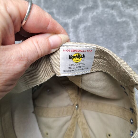 VINTAGE HARD ROCK CAFE ST LOUIS BALL CAP MENS SIZE OSFA BEIGE STRAPBACK HAT NOS - Picture 7 of 7